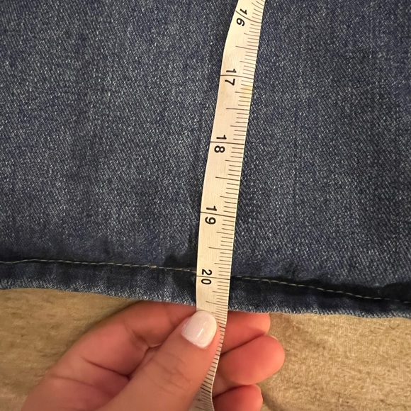 Boohoo Denim Overall Frayed Hem Pinafore Dress - Picture 8 of 9